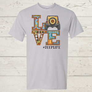 Jeep Life Sublimated Silver Tee XLarge